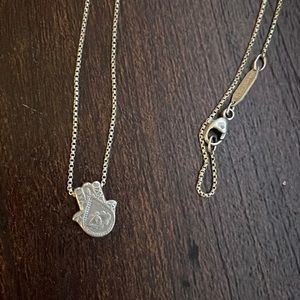 Alex and ani hamsa hand silver